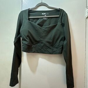 POPFLEX Sweetheart Long Sleeve Crop Top